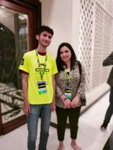 Muhammad Owais with Meenah Tariq at +92disrupt conference karachi - Metric App - Acquire Daily